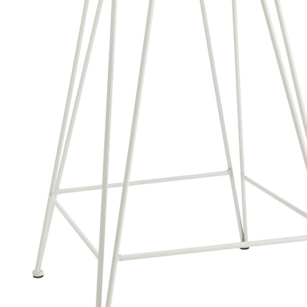 Barkruk Nuria - Rotan wit / wit frame