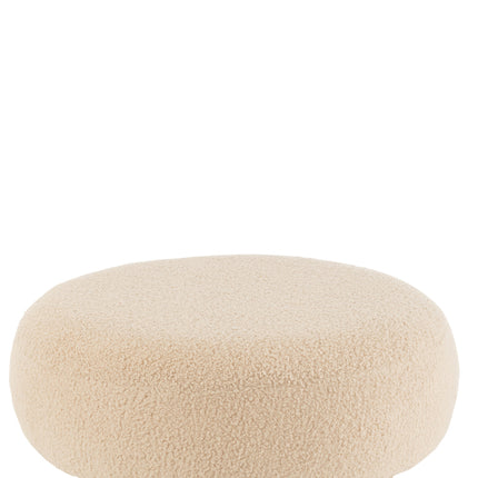 Poef rond Teddy - Beige