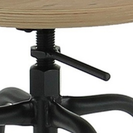 Barkruk Neva - Blank eikenhout - Zithoogte 57-65 cm